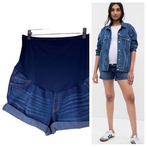Time And Tru Maternity Shorts XL 1X 16 18 Jean Denim Full Panel Stretch